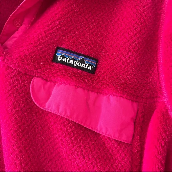 Patagonia Jacket Womens Pink Re Tool Snap T Pullover Thermal Size Medium. - Picture 2 of 4